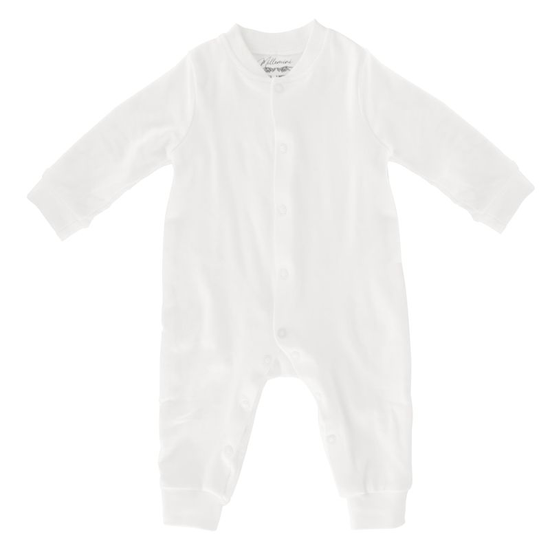 Personlig baby pysjamas med navn i minimalistisk stil 