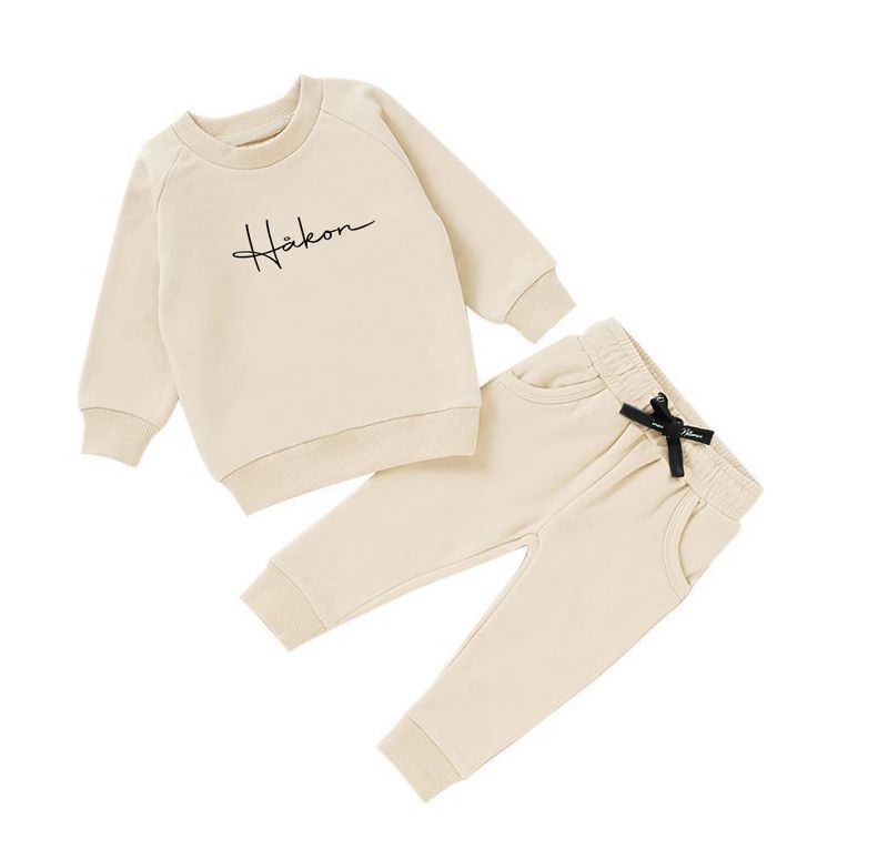 Sand joggedress med navn - trykk