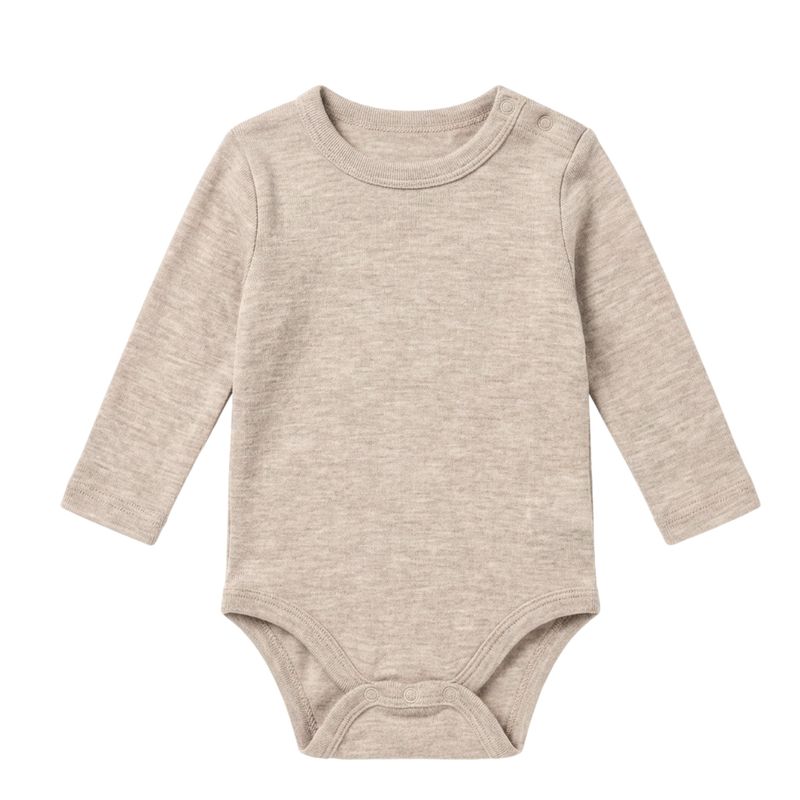 Merinoull med bambus body i fargen sandstein