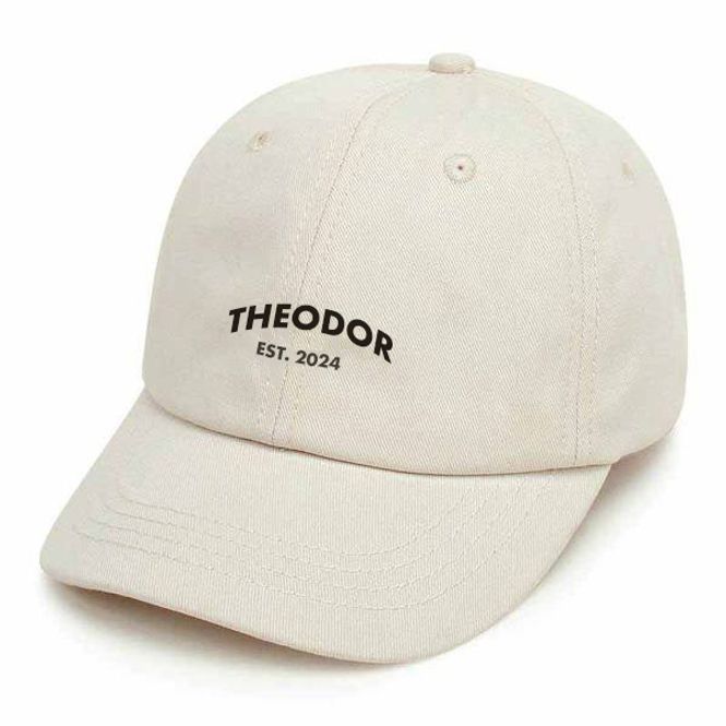 Hovedbilde Naturhvit caps med navn