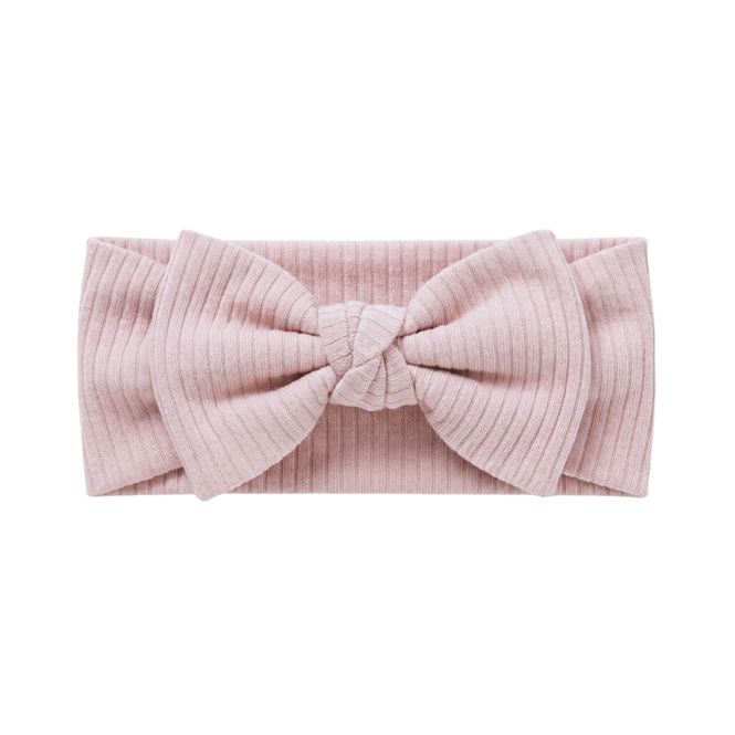 Hovedbilde Dusrosa bredribbet hårbånd i økologisk bomull