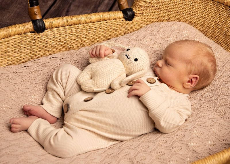 Sand bambusheldress i vaffelstoff